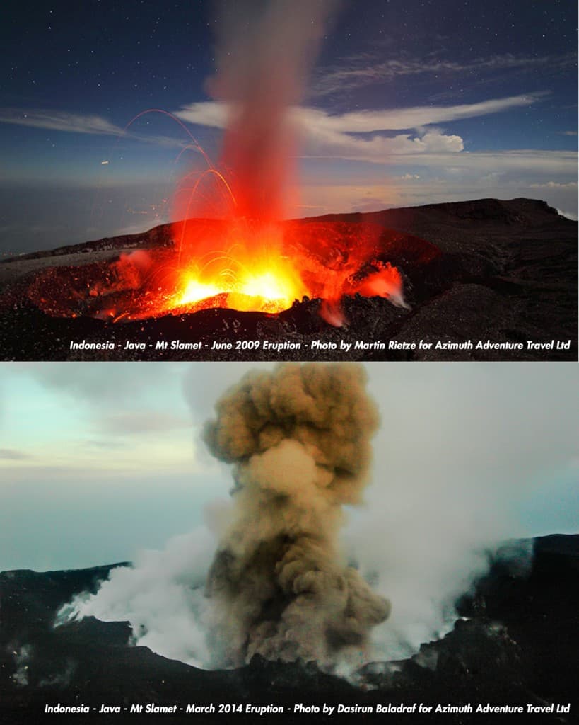 Eruption du Volcan Slamet
